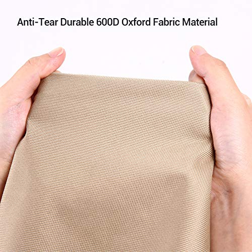 Patio Furniture Covers Waterproof for Outdoor Table, 600D Heavy Duty Tough Oxford Fabric 90x64x28 Inch Rectangular Durable Covers for Dinning Table Chairs Set Yard Sectional Sofa Bench Loveseat