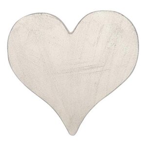 comfy hour 1″ cast iron rustic style heart garden stepping stone for garden decoration, beige, spring in garden collection