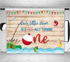 o-fish ally fish birthday photo backgrounds 7x5ft rustic wooden boards boys go fishing first birthday party photography backdrops boys or girls cake table background photo studio booth props vinyl