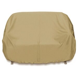 two dogs designs home and garden 2d-pf88365 3-seat sofa cover with level 4 uv protection, khaki