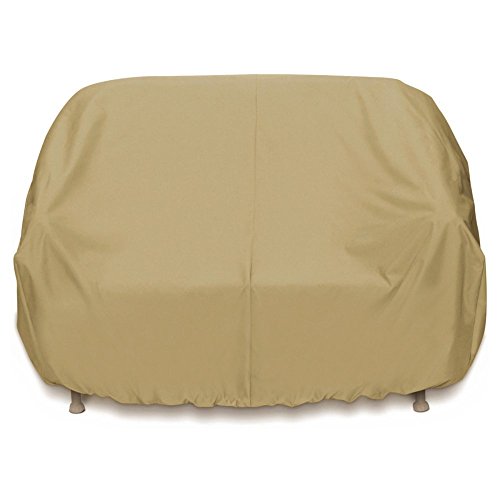 Two Dogs Designs Home and Garden 2D-PF88365 3-Seat Sofa Cover with Level 4 UV Protection, Khaki