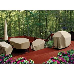 Two Dogs Designs Home and Garden 2D-PF88365 3-Seat Sofa Cover with Level 4 UV Protection, Khaki