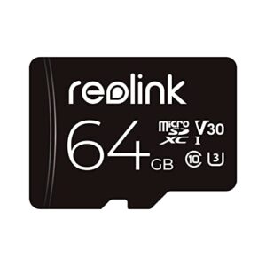 reolink 64gb microsdxc uhs-i memory card, 100 mb/s, class 10, micro sd card compatible with reolink security camera