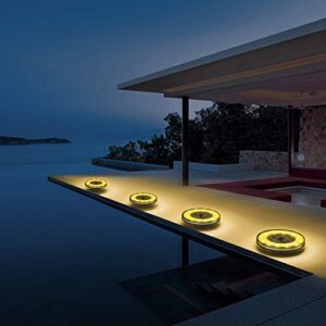 ionlyou 【4 Pack】 Smart Solar Lights Outdoor, 18 LED Multifunction Waterproof Lights,Solar Garden Lights,Solar Pathway Lights W/Sensor for Backyard,Lawn,Garden,Pathway