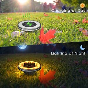 ionlyou 【4 Pack】 Smart Solar Lights Outdoor, 18 LED Multifunction Waterproof Lights,Solar Garden Lights,Solar Pathway Lights W/Sensor for Backyard,Lawn,Garden,Pathway