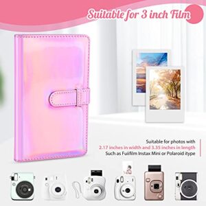 Ablus 96 Pockets Photo Album for Fujifilm Instax Mini 11 90 70 9 8+ 8 LiPlay Instant Camera, Polaroid Snap SnapTouch PIC-300 Z2300 Instant Camera & Zip Instant Printer(Magic Pink)