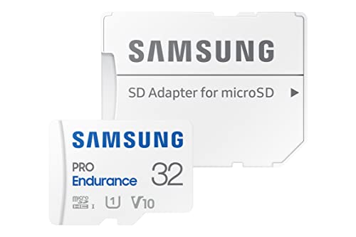 SAMSUNG PRO Endurance 32GB MicroSDXC Memory Card with Adapter for Dash Cam, Body Cam, and security camera – Class 10, U1, V10 (‎MB-MJ32KA/AM)