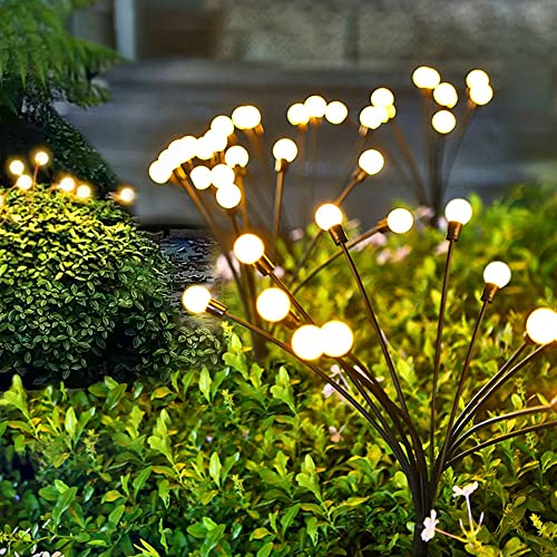 Arily Solar Powered Firefly Lights Outdoor 10 Pack Solar Firefly Lights Outdoor Waterproof , Firefly Solar Garden Lights Outdoor Starburst Swaying Lights for Yard Patio Pathway Decoration