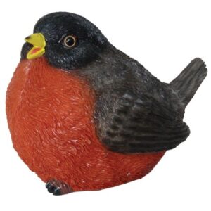 fat robin by michael carr designs – outdoor bird figurine for gardens, patios and lawns (80069) , red