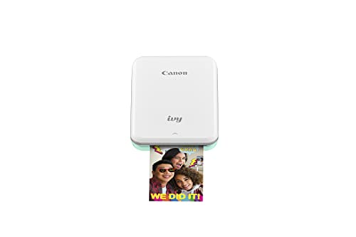 Canon IVY Mini Photo Printer for Smartphones (Mint Green) - Sticky-back prints, Pocket-size