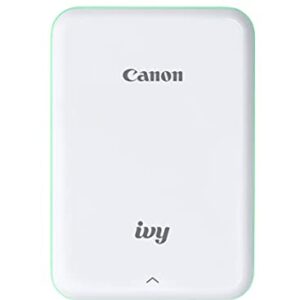 Canon IVY Mini Photo Printer for Smartphones (Mint Green) - Sticky-back prints, Pocket-size