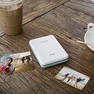 Canon IVY Mini Photo Printer for Smartphones (Mint Green) - Sticky-back prints, Pocket-size