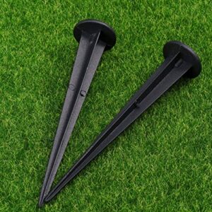 Uonlytech 4pcs Light Stake Universal Outdoor Spikes Lighting Outlet Light Lawn Stakes with M5 Screw Black for Yard Lawn Pathway Garden Patio Walkway Outdoor (Black)