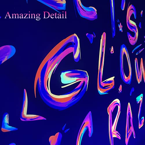 Ralxion Glow in The Dark Party Supplies Neon Party Backdrop Glow Party Supplies and Decorations Let's Glow Backdrop Blacklight Reactive Graffiti UV Blacklight