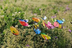 berocia 75 pcs butterfly stakes for flower arrangement garden outdoor decor, garden butterfly ornaments waterproof butterfly decor stakes for yard home decoration spring