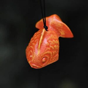 Oavand Japanese Goldfish Bless Small Wind Chimes Outdoor, Iwachu Cast Iron Lucky Temple Wind Bell Memorial and Sympathy Wind Chimes for Outside Good Luck for Garden, Patio, Balcony（Goldfish）
