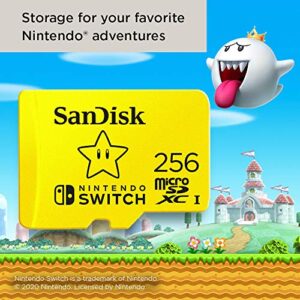 SanDisk 256GB microSDXC Card Licensed for Nintendo Switch - SDSQXAO-256G-GNCZN