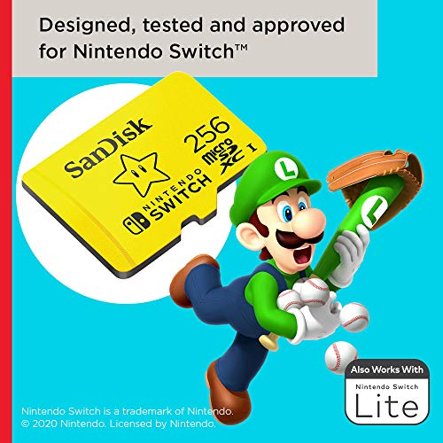 SanDisk 256GB microSDXC Card Licensed for Nintendo Switch - SDSQXAO-256G-GNCZN