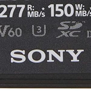 Sony TOUGH-M series SDXC UHS-II Card 256GB, V60, CL10, U3, Max R277MB/S, W150MB/S (SF-M256T/T1), Black