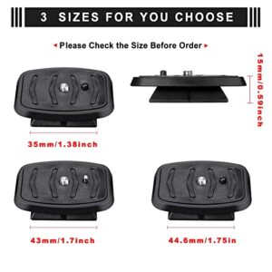 2 Pieces Tripod Quick Release Plate Tripod Adapter Mount Camera Tripod Adapter Plate Parts for Tripods and Cameras Tripod Mount QB-4W (43 x 43 mm/ 1.7 x 1.7 Inch)