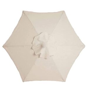 3m / 9.8 ft replacement parasol canopy, universal umbrella replacement cloth, garden parasol sunshade cover with 6 arms ,for garden patio yard beach pool market table ( color : off-white , size : 3m/9