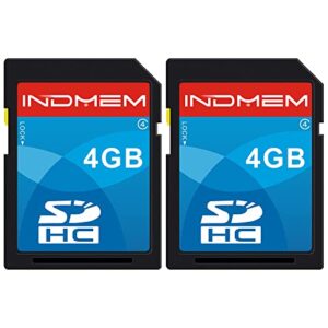indmem sd card 4gb sdhc class 4 flash memory card 4 gb digital camera cards 2 packs
