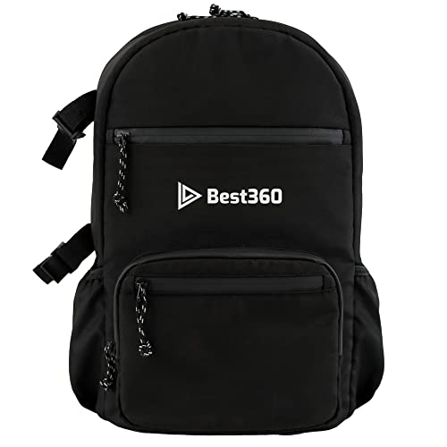 Best360 Camera Backpack, Black and Orange, One Size