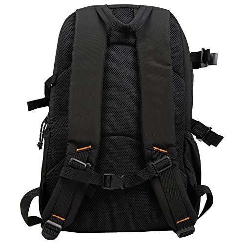 Best360 Camera Backpack, Black and Orange, One Size