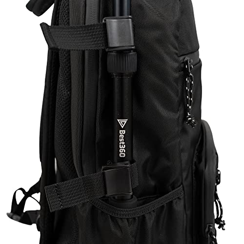 Best360 Camera Backpack, Black and Orange, One Size