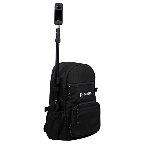 Best360 Camera Backpack, Black and Orange, One Size