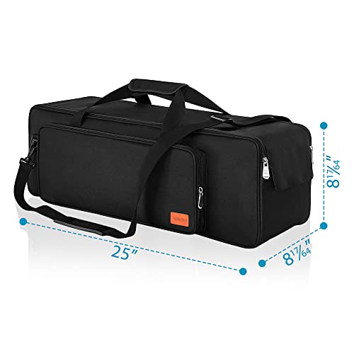 TORIBIO 25" Tripod Case Bag, Waterproof Lightweight Multifunctional Tripod Carrying Case with Shoulder Strap for Lights, Speakers, Cameras, Booms, Microphone Stands