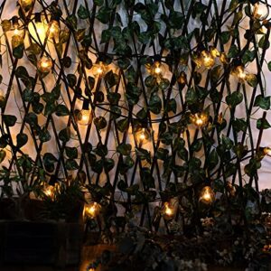 Efavormart 25FT Waterproof Connectable Hanging Outdoor/Indoor Patio String Lights with 28 Incandescent Warm White G40 Light Bulbs for Terrace, Garden, City Roof, Market, Cafe, Wedding, Birthday, Par