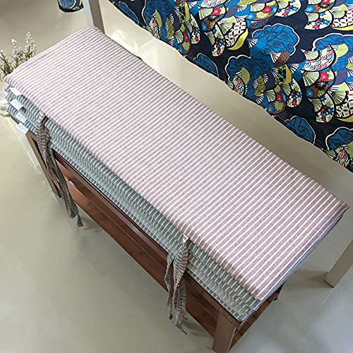 Hruile 2cm Thickness Washable Bench Cushion Soft 2-4 Seater Kitchen Dining Chair Cushion Long Bench Seat Cushion Pad Mat for Indoor Outdoor Garden Patio Swing,80x40x2cm,Blue