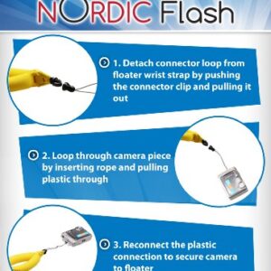 Nordic Flash Waterproof Camera Float - Pack of 2 - Red & Orange