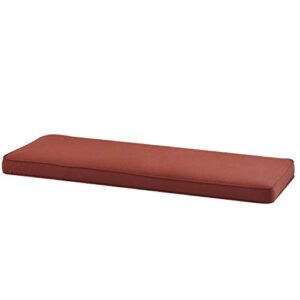 patio furniture outdoor bench cushion olefin fabric slipcover sponge foam 46.5” x 17.5” x 3” – red color
