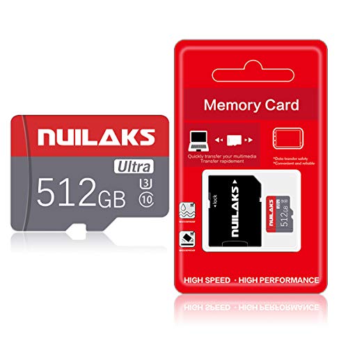 512GB Micro SD Card Memory Card Class 10 High Speed TF Flash Card for PC/Computer/Cameras/Nintendo-Switch/Smartphones