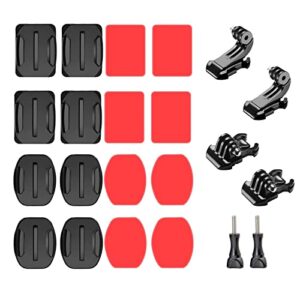 helmet adhesive sticky mounts and buckle and thumb screws accessory kit,compatible with gopro hero 11 10 9 8 max go pro 7 6 5 4 3 3+2018 session fusion insta360 dji osmo akaso
