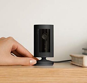 Ring Indoor Cam, Compact Plug-In HD security camera with two-way talk, Works with Alexa - Black