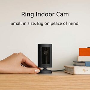 Ring Indoor Cam, Compact Plug-In HD security camera with two-way talk, Works with Alexa - Black