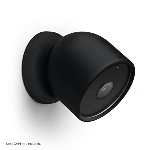 elago Silicone Cover Compatible with Google Nest Cam Outdoor or Indoor (Battery) - Magnetic Mount Cover Included, All Weather Protection, Easy Installation [Black]