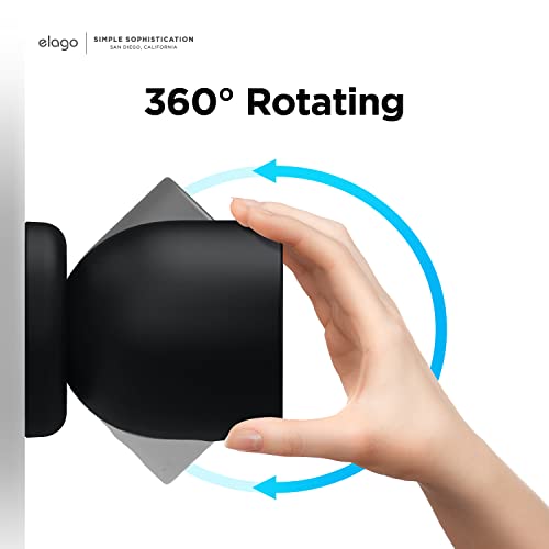 elago Silicone Cover Compatible with Google Nest Cam Outdoor or Indoor (Battery) - Magnetic Mount Cover Included, All Weather Protection, Easy Installation [Black]