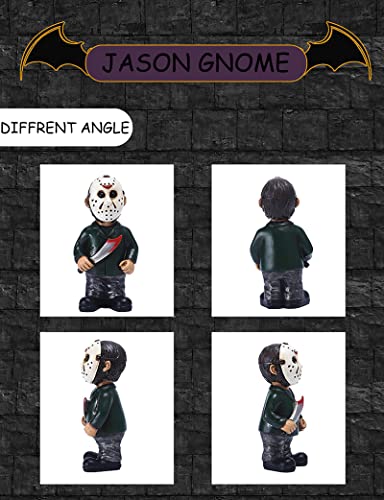 Horror Movie Garden Gnomes Decoration Outdoor Statue Nightmare Jason Michael Myers Figurines Lawn Halloween Decor (Jason)