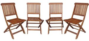 btexpert living balcony desk 4 piece patio bistro acacia wood folding garden, set of 4 chairs