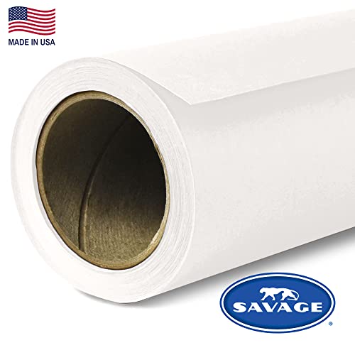 Savage Seamless Paper Photography Backdrop - Color #50 Off White, Size 86 Inches Wide x 36 Feet Long, Backdrop for YouTube Videos, Streaming, Interviews and Portraits - Made in USA