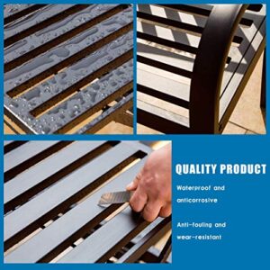 Metal Garden Bench Park Bench Bench Chair Outdoor Benches Clearance Patio Bench Yard Bench Porch Work Entryway Steel Frame Furniture