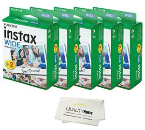 fujifilm instax wide instant film 10 pack (100 exposures) for use with fujifilm instax wide 300, 200, and 210 cameras…