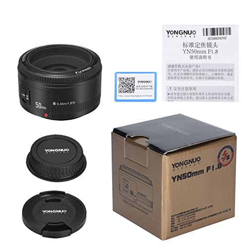 YONGNUO YN50mm F1.8C Lens, Large Aperture Auto Focus Lens, 50MM F1.8 for Canon EF Mount EOS Cameras