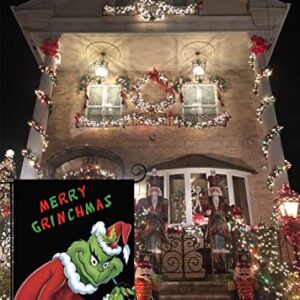 WLWLG Merry Grinchmas Garden Flag for Christmas Indoor & Outdoor Decoration 12''x17'' Double-Sided Vertical Burlap Garden Flag i, GF003