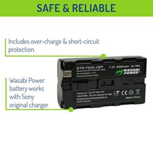 Wasabi Power Battery for Sony NP-F330, NP-F530, NP-F550, NP-F570 (2600mAh, L Series) & CN-160, CN-216, CN-126 Series, Atomos Ninja V, Shinobi, Shogun 7, BMPCC 6K Pro and More