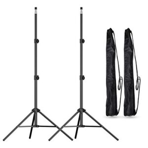 emart 7 ft light stand for photography, portable photo video tripod stand, lighting stand with carry case for speedlight, flash, softbox, umbrella, strobe light, camera, photographic portrait – 2 pack